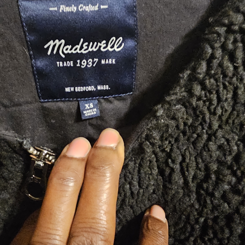 Madewell Black Sherpa Jacket